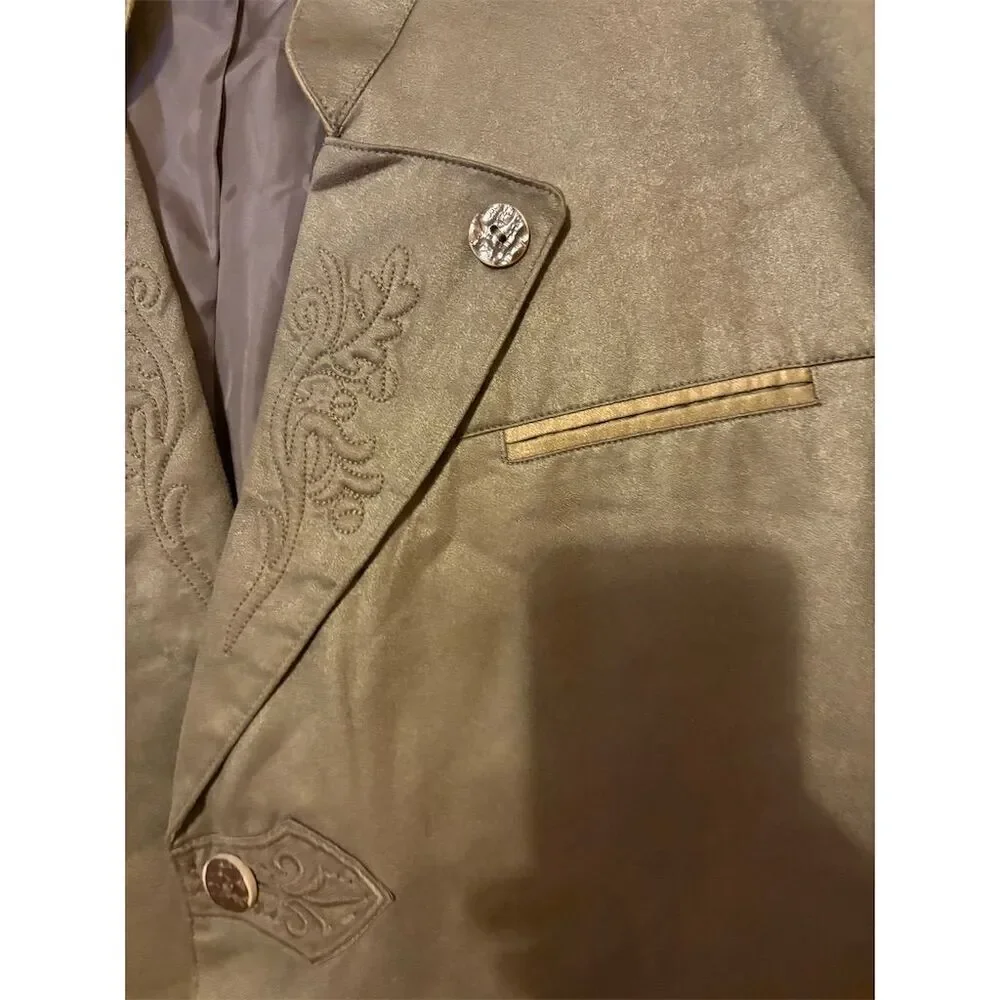 Landhaus Men's Brown Microfibre Blazer Jacket Size 48 Casual